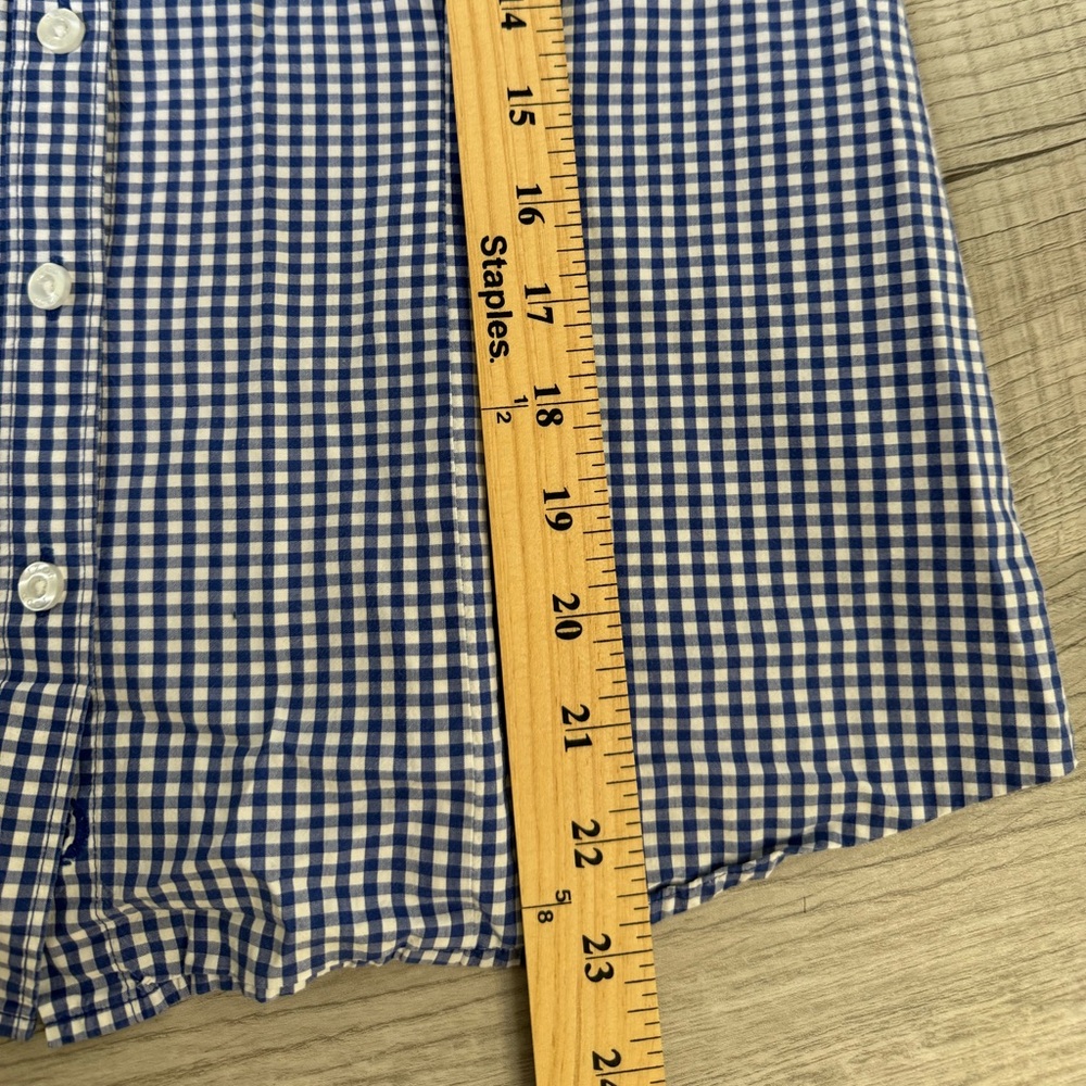 IZOD Women’s Blue White Gingham Sleeveless Button Down Shirt Size L‎ Farm Core - Picture 7 of 7